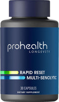 ProHealth Rapid Reset Multi-Senolytic Doctor Formulated Triple Lab Tested and GMP Manufactured 30 Capsules 3 Servings