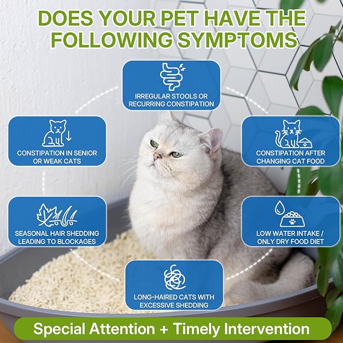 L-lysine Supplement for Cats + Cat Constipation Relief Supplement Liquid Cat Health Supplements for Immune Respiratory &amp Digestive Support Chicken Flavor 2 Fl Oz Each