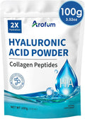 Hyaluronic Acid Powder with Collagen Peptides – DIY Hydrating Serum &amp Skincare Ingredient Clean Formula Gluten-Free No Preservatives – 100g / 3.52oz