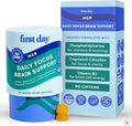 FIRST DAY Men’s Daily Nootropic Brain Supplement Gummies for Focus Memory &amp Mental Energy | with Cognizin® Citicoline Phosphatidylserine &amp Natural Caffeine | Vegan Allergen-Free | 30-Day Su