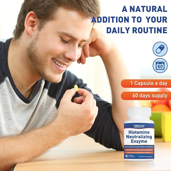 DAO Enzyme Supplement Histamine Diamine Oxidase Supplement for Smooth Digestion - Made in USA - 60 Softgels (3 Bottles)