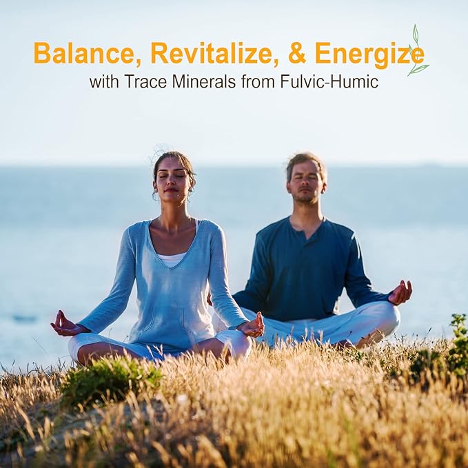 Vital Earth Minerals Fulvic Humic Mineral Blend Liquid with Pump – Fulvic Acid Supplement with 70+ Trace Minerals Electrolytes for Recovery Balance &amp Energy 32 Oz