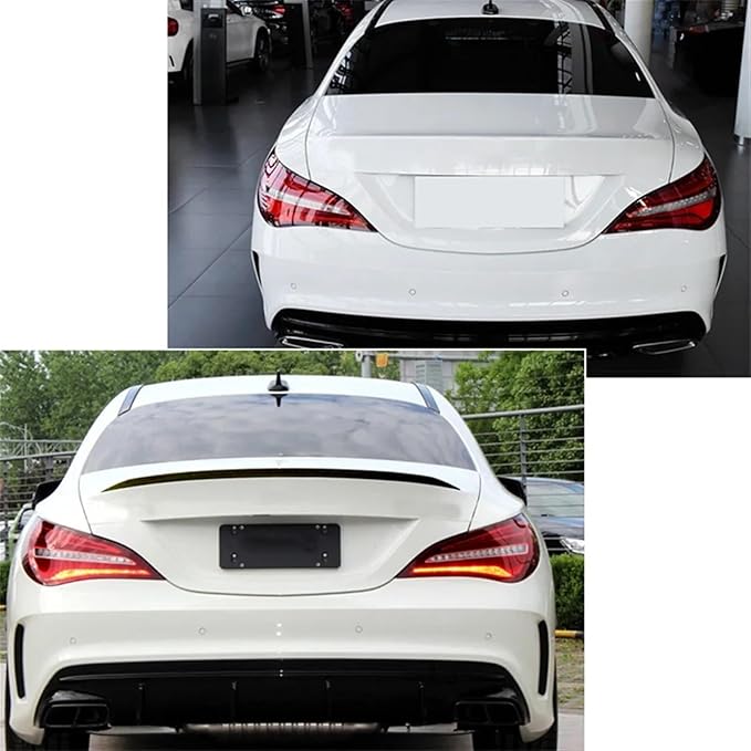 Car Rear Trunk Spoiler Wing Tail Decklid Lip Spoilers Compatible for Mercedes Benz CLA Class C117 CLA200 CLA260 CLA45 AMG Sedan 2013-2019(Color:Gloss Black)