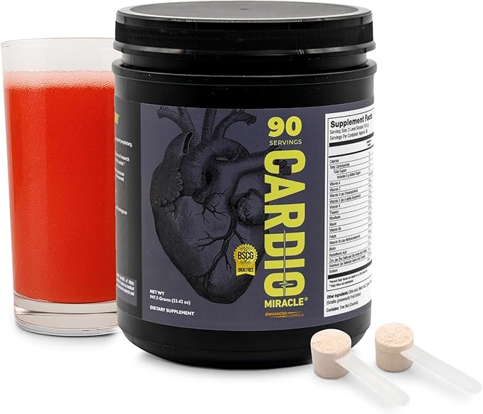 Cardio Miracle Nitric Oxide Supplement 90 Servings - Beet Root Powder with L-Arginine to Support Circulation Blood Flow Energy Endurance Stamina &amp Heart Health for Men and Women