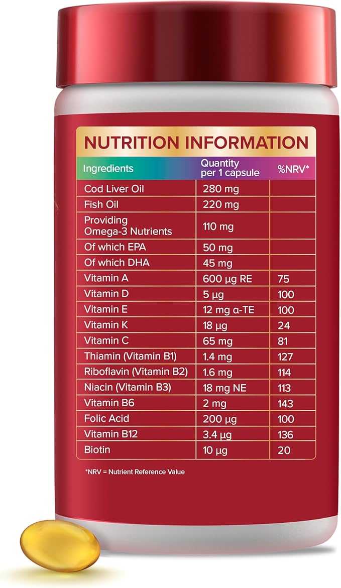 Seven Seas Cod Liver Oil and Multi Vitamins 90 Capsules