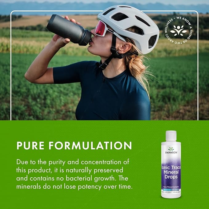 Swanson Concentrace Trace Mineral Drops 8oz-Complete Mineral Complex for Energy Hydration &amp Electrolyte Balance Over 72 High Absorption Ionic Minerals Such As Magnesium Potassium Calcium