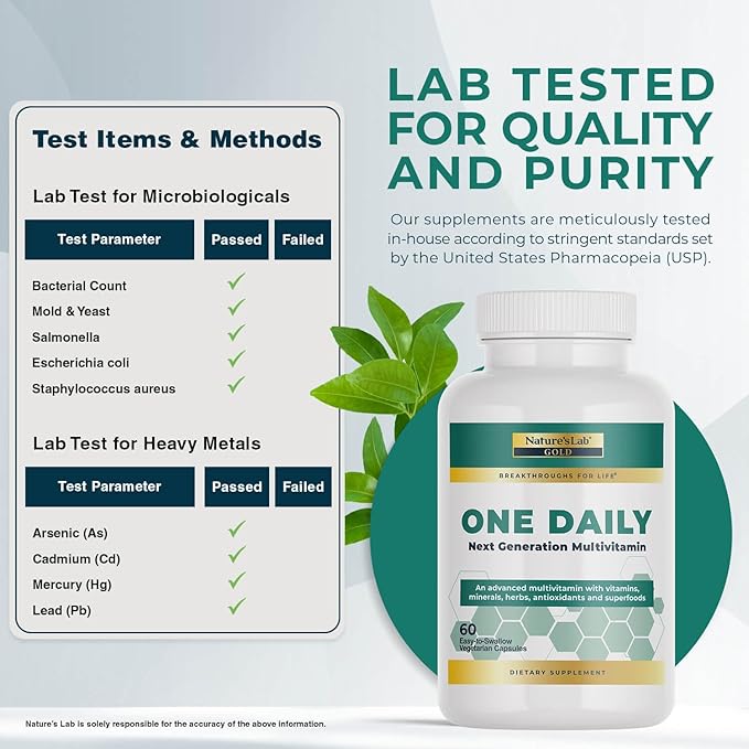 Nature's Lab One Daily Multivitamin Capsules 60 Count 120 Count