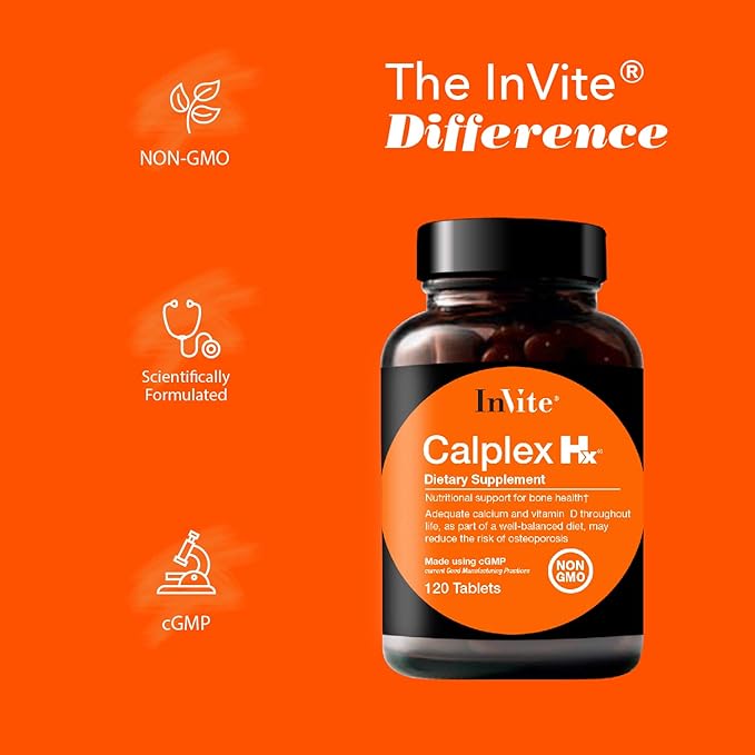 Invite Health Calplex Hx® Nutritional Support for Bone Health 120 Tablets (2-Pack)