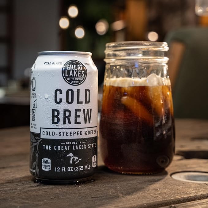 Great Lakes Cold Brew Coffee 12 Ounce Cans Pack of 12