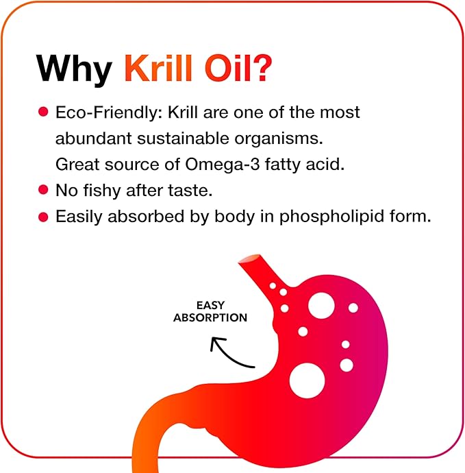 MegaRed Antarctic Krill Oil 500mg Omega 3 Fatty Acid Supplement Extra Strength EPA &amp DHA Krill Oil Softgels (90cnt Box) Astaxanthin Heart Health Supplement with No Fish Oil Aftertaste