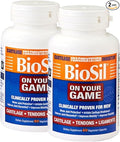 Biosil On Your Game - 60 Veggie Capsules Pack of 2 - with Patented ch-OSA Complex - Increase Collagen Production for Joint Pain Relief Flexibility &amp Range of Motion - GMO Free - 60-Day Supply