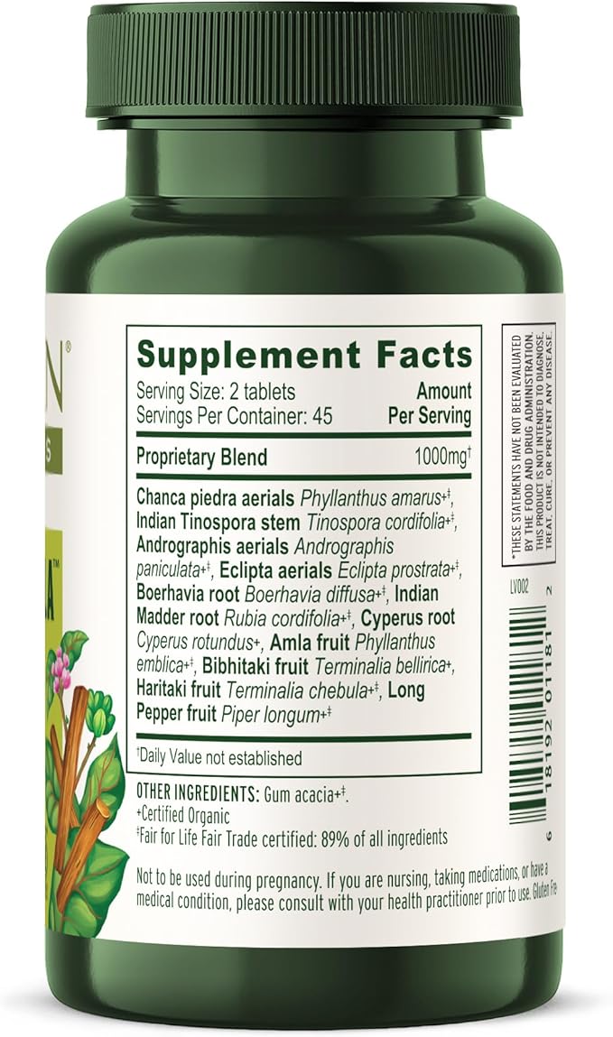 Banyan Botanicals Organic Liver Formula – Detox &amp Gallbladder Support – Cooling Bitter Herbs for Bile Production &amp Systemic Cleansing – with Guduchi &amp Punarnava – 90 Tablets – USDA Organic