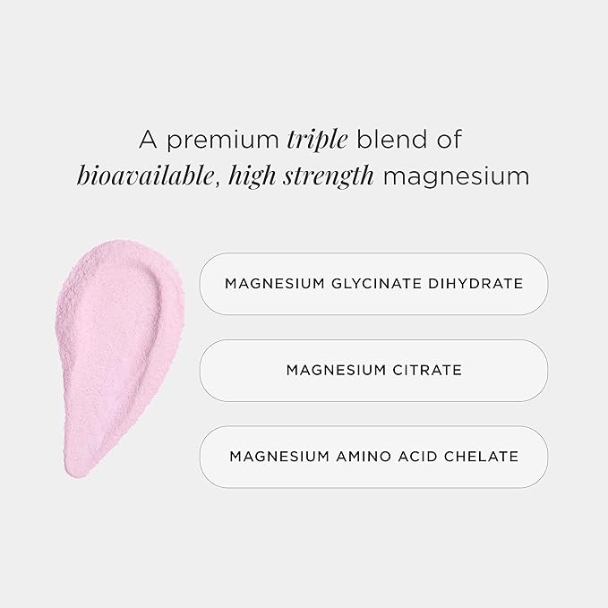 JSHealth Magnesium Powder for Sleep. 400mg Triple-Form Glycinate Citrate Amino Acid Chelate. Raspberry Lemonade. By Nutritionist Jessica Sepel (30 Servings) - Raspberry Lemonade