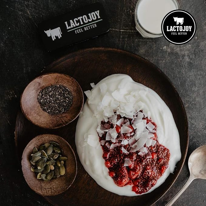 LactoJoy Lactase Pills 14.500 FCC I 240 Pieces Refill Package I Powerful Lactase Enzymes for Lactose Intolerance I Ultra Pure Lactase for Improved Digestion I 100% Vegan