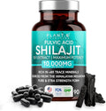 Pure Himalayan Shilajit Capsules - 10000mg Maximum Potency | Fulvic Acid + 85 Trace Minerals | Energy Boost Immune Support Cognitive Function | 90 Veggie Pills for Men &amp Women