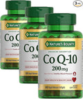 Nature's Bounty CoQ10 Supports Heart Health Dietary Supplement 200mg 80 Rapid Release Softgels (Pack of 3)
