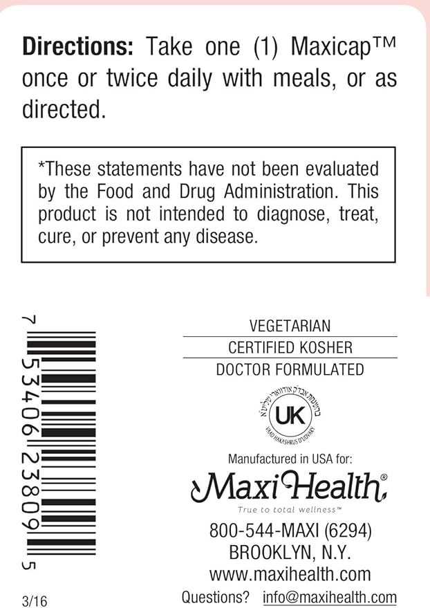 Maxi Health COQ10 100mg Capsules – 100mg Coenzyme Q10 for Heart &amp Energy Support – Kosher Certified CO Q 10 Supplement – Non-GMO and Gluten-Free Heart Health Supplements - 90 Liquid Capsules