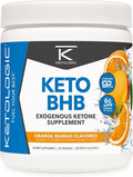Ketologic Keto BHB (Orange Mango Flavor) 30 Servings - Exogenous Ketone Supplement with goBHB Beta-Hydroxybutyrate Salts