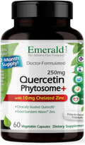 EMERALD LABS Quercetin Phytosome Plus - Vegan Antioxidant &amp Immune Support Supplement - Contains Quercetin &amp Zinc - 60 Vegetable Capsules (60-Day Supply)