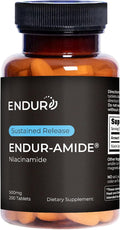 Endurance Products ENDUR-Amide - Niacinamide - SR (Sustained Release) 500 mg - Supports Skin &amp Cellular Health - High-Potency - Optimal 5–7 Hour Targeted Delivery - 200 Tablets