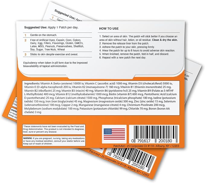 PatchAid Multi Plus Topical Patch 30-Day Supply (Pack of 2)