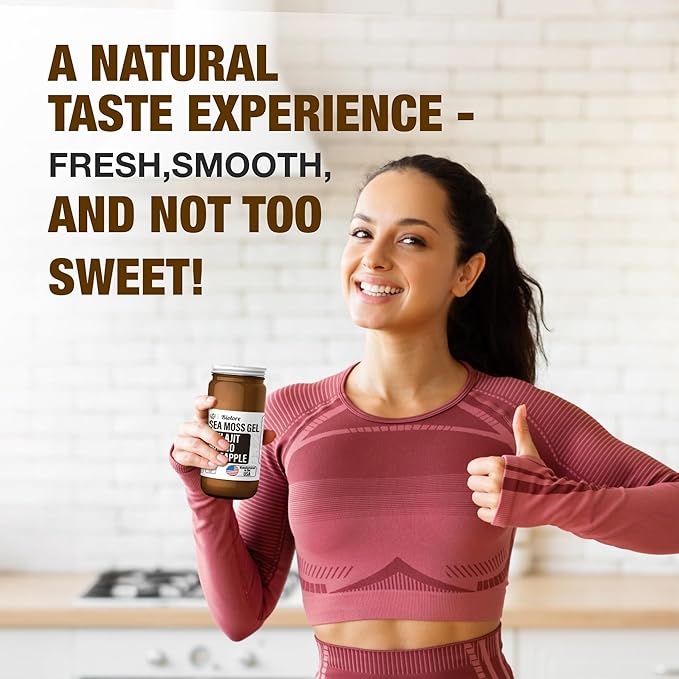 Biolore Wildcrafted Sea Moss Gel with Shilajit - Mango Pineapple 16 oz - Flavored Sea Moss Gel with Essential Vitamins &amp Trace Minerals - Vegan Superfood - Made in USA Gluten-Free No Added Sugar