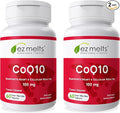 EZ Melts Coq10 - Antioxidant Supplement for Heart Immune &amp Energy Support - No Artificial Flavors - Non-GMO &amp Vegan - Tangy Orange - 120 Dissolvable Tablets (120 Servings)