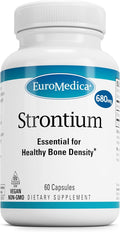 EuroMedica Strontium - Bone Health &amp Strength Support Supplement - Dietary Supplement with Vegan Capsules - Health Supplement with Strontium Citrate for Superior Absorption - 60 Capsules