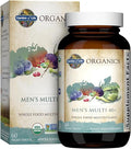 Garden of Life Organics Men's 40+ Multivitamin with Prostate Support B12 &amp Vitamins – Vegan Daily Whole Food Multivitamin Non-GMO Certified Organic 60 Tablets