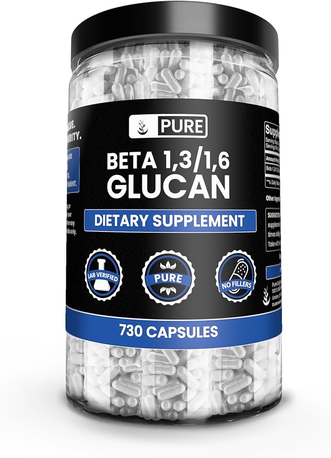 Pure Original Ingredients Beta Glucan 13/16 (730 Count) No Magnesium Or Rice Fillers Always Pure
