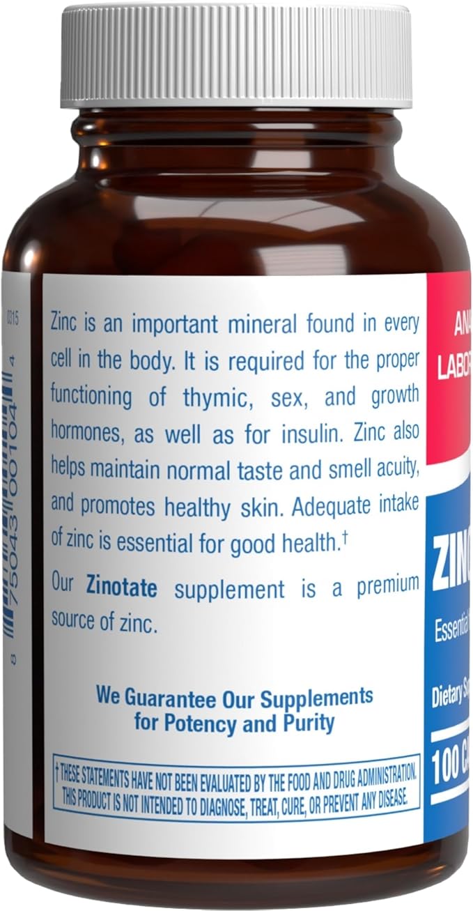 Chelated Zinc Picolinate 30mg - Clinically Formulated High Potency Zinc Supplement for Women &amp Men for Healthy Skin Bone &amp Immune System Support - Vegan Non-GMO &amp Easy to Swallow - 100 Ser