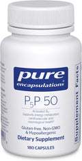 Pure Encapsulations P5P 50 - Active Vitamin B6 - Supports Energy Metabolism &amp Brain Health* - Gluten Free &amp Non-GMO - 180 Capsules