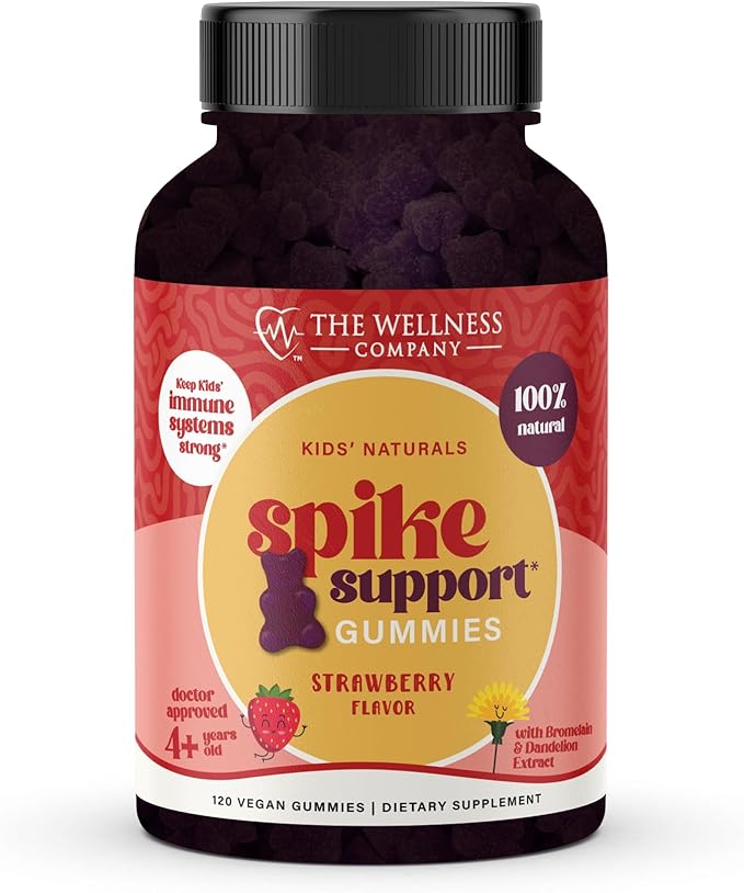 Kids Naturals Spike Support Gummies – Year-Round Wellness with Vitamin C D &amp Zinc | 120ct (2 Month Supply)