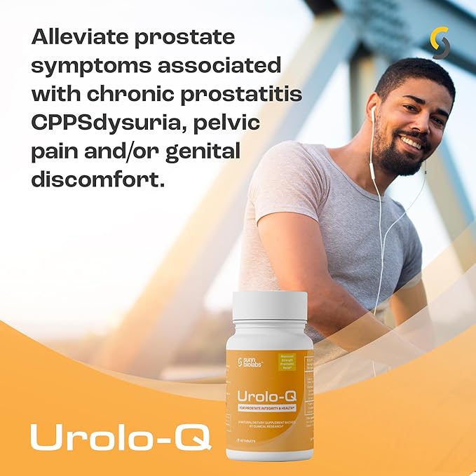 Urolo-Q Extra-Strength Prostate Support for Chronic Prostatitis CPPS Maximum Strength Effective Prostate Health Supplements for Men – Advanced Time Release Formula with Added Pollen Extract…