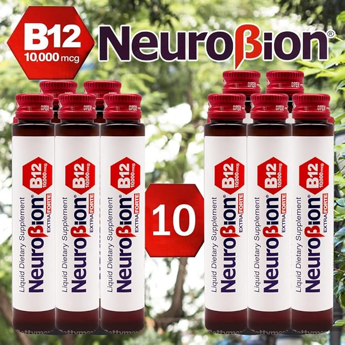 Neurobion Extra Forte B12 10000 mcg Vials Liquid - Extreme Powerful- 10 Vials per Box
