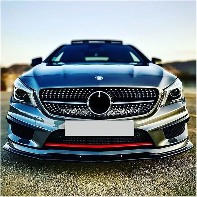 Front Bumper Splitter Lip Spoiler Diffuser Guard Body Kit Cover Compatible for Mercedes Benz CLA Class C117 CLA200 260 CLA45 AMG 2013-2015 (Color : Carbon Look)