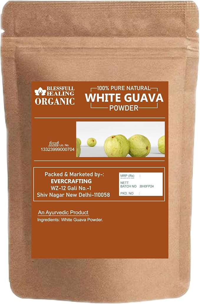 Blessfull Healing Organic White Guava Powder 100% Pure Natural 200 Gram / 7.05 oz
