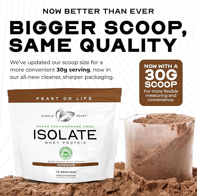 Muscle Feast Creatine + Isolate Bundle: 1 Creatine Powder (Unflavored 300g) + 1 Whey Protein Isolate (Vanilla 5lb) | Premium Supplements Vegetarian Gluten Free