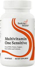Seeking Health Multivitamin One Sensitive Daily Vitamin Without B12 Folate Copper Iron Iodine Calcium Choline and Lutein Antioxidant Support Vegetarian and Vegan (45 Capsules)