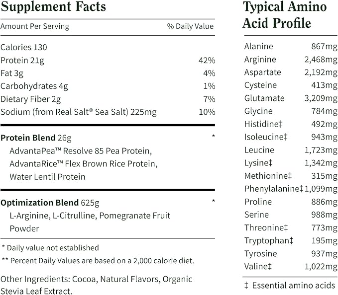 Snap Supplements Organic Plant Based Vegan Protein Powder Nitric Oxide Boosting Protein Powder BCAA Amino Acid for Muscle Growth Performance &amp Recovery - 30 Servings (Chocolate)