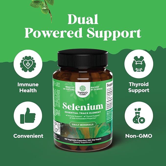 Bundle of Anti Aging Trans Resveratrol and Pure Selenium Thyroid Support Supplement - Natural Joint Support Supplement - Natural Immune Booster for Adults