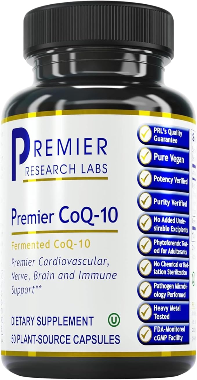 Premier Research Labs CoQ10 - Coenzyme Q10 Co Q 10 Supplement 100mg Capsules Ubiquinol Co Enzyme Q-10 with Red Algae &amp MCT Oil - 60 Vegetarian Capsules