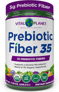 Vital Planet - Fiber 35 Powder Diverse Fiber Supplement for Dietary Support and Occasional Constipation with 35 Prebiotic Fibers and 35 Organic Superfoods to Maintain Bowel Regularity 6.77 oz