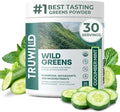 TruWild Greens Superfood Cucumber Powder with 22+ Greens &amp Anti-Oxidants Delicious Green Juice Powder Natural Immune Stress Digestion Support 30 Servings Per Tub (Cucumber Mint)
