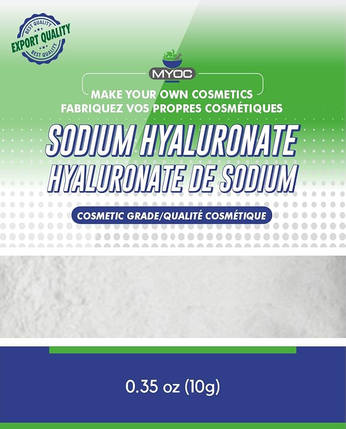 Sodium Hyaluronate Powder – Cosmetic Grade – 10 g / 0.35 oz - Hyaluronic Acid Powder for Skincare &amp DIY Cosmetic Formulations