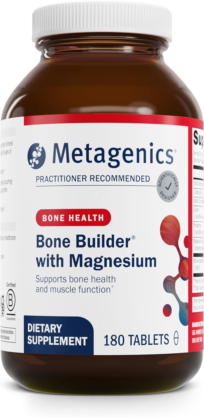 Metagenics Bone Builder with Magnesium - for Comprehensive Bone Strength &amp Wellness* - with Calcium Vitamin D &amp Chelated Magnesium for Quick Absorption - Non-GMO &amp Gluten-Free - 180 Table