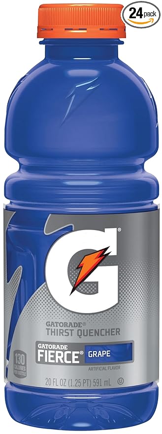 Gatorade Sports Drink Fierce Grape 20-Ounce Bottles (Pack of 24)