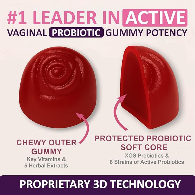 Flora12 Vaginal Probiotics for Women pH Balance Gummies with Prebiotics 8x Billion Probiotics 5x Extracts Saw Palmetto Dong Quai Motherwort Wild Kelp &amp Yam | Vegan Sugar-Free Gluten-Free 120 C