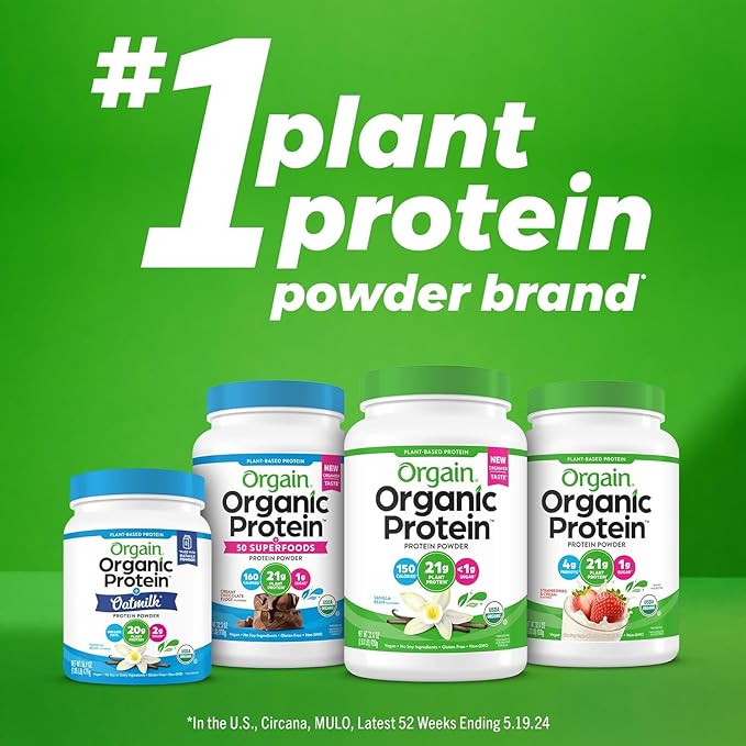 Orgain Creatine Monohydrate Powder (17.64 Oz 100 Servings) &amp Organic Vegan Chocolate Fudge Protein Powder (2.03 lb) Bundle - Plant-Based Protein &amp Muscle Support