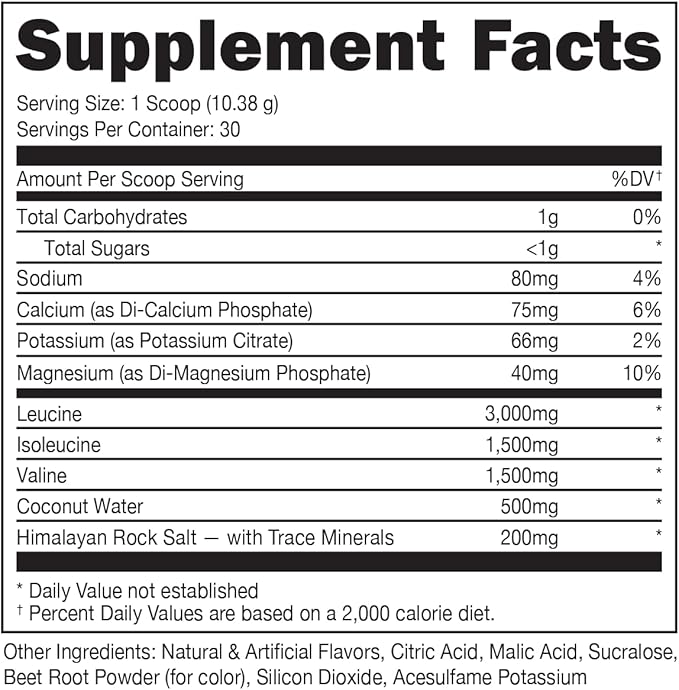 Bucked Up Original BCAA 2:1:1 Branched Chain Essential Amino Acids - Supplement Powder - | 100% Pure 2:1:1 Instantized Formula | Pre/Post Workout | 30 Servings | (Strawberry Mojito Flavor)